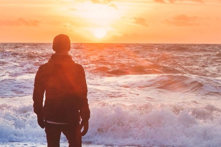 beach, ocean, sunset, freedom